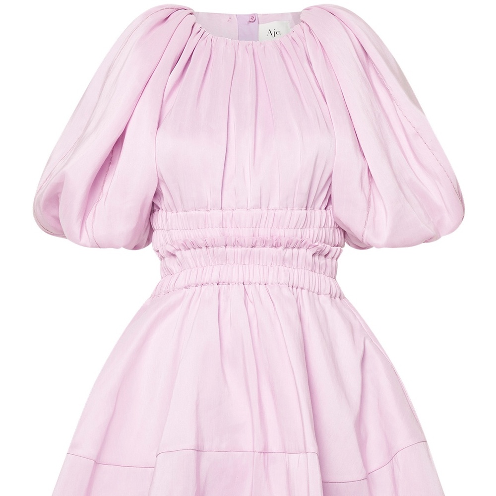 AJE Solitude Cutout Linen Dress